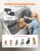 62 Inch Dog Grooming Bath Tub Stainless Steel w Stairs Water Filter