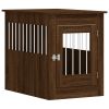 Dog Crate Furniture Brown Oak 21.7"x31.5"x26.8" Engineered Wood