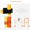 PawHut Dog Agility Training Equipment Set with Adjustable Weave Poles Jumping Ring High Jump Portable 3PCs