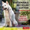 Recycled Cotton Dog Leash 1in - 6 Ft Eco Friendly Collar for Small Medium Large Dogs Reflective Dog Leash Strong Leashes