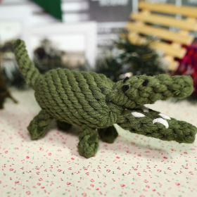 Natural Jute Dog Chewing Rope For Dental Tough With Cute Animals Fruit Eco-Friendly Knot (style: Crocodile)